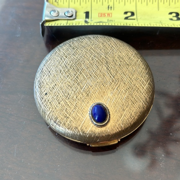 Vintage gold compact mirror - Picture 2 of 7